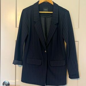 Liverpool Jeans Company Womens Navy Pinstripe Blazer, M -Like New!